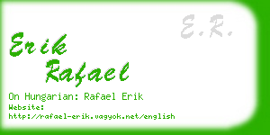 erik rafael business card